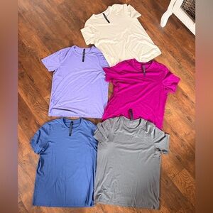 Lululemon fundamental shirts. (Lot of 5). Men’s sz large. Excellent condition.